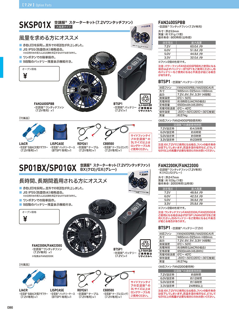 最大5万円OFFクーポン！ KU90810 空調服 R ポリエステル製フード付き FAN2300B・RD9261・LISUPER1セット チャコール  4L