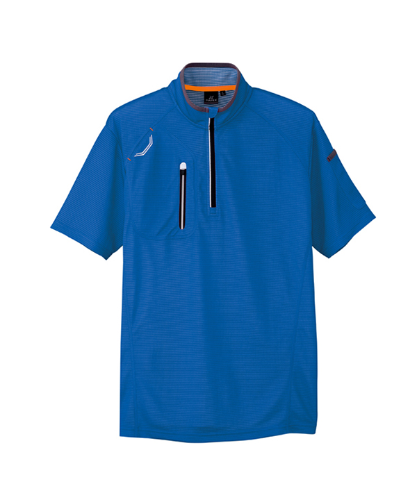 アイトス az10607 春夏用半袖ハーフZIPシャツ（男女兼用） | 作業服 作業着の通販 | 神戸サヌキ
