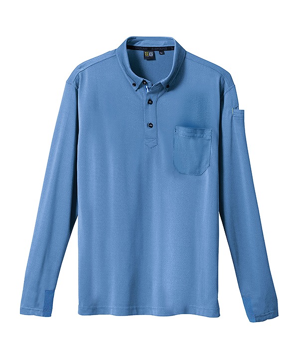 桑和 sw7045-50 長袖ポロシャツ（胸ポケット付き） | 作業服 作業着の通販 | 神戸サヌキ